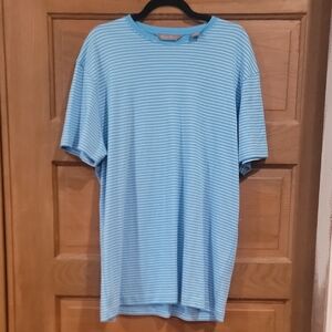 Daniel Cremieux Sky Blue and White Striped Tee